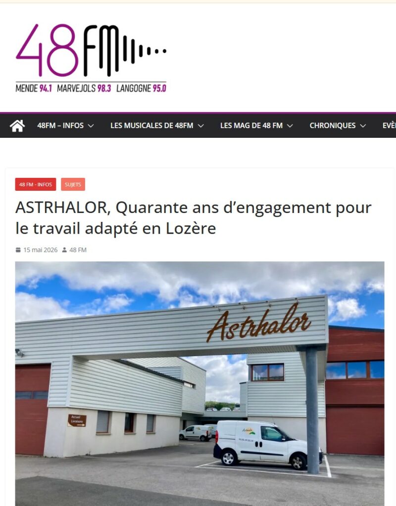 Article de presse pr&eacute;sentant Astrhalor